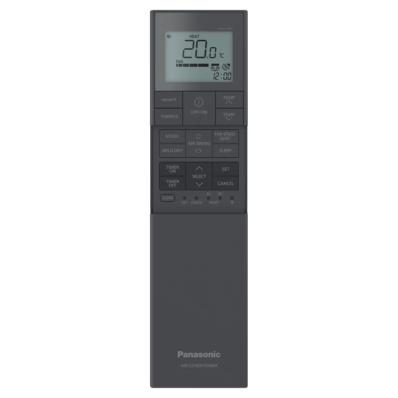 Climatiseur split double Panasonic ETHEREA GRIS GRAPHITE 9000+12000 BTU A+++ WIFI NanoeX