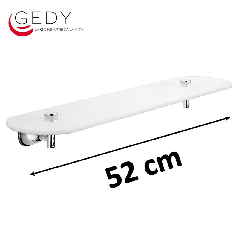 Étagère de 52 cm avec plateau en verre satiné - GENZIANA GEDY