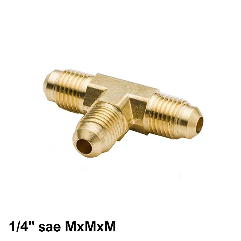 Raccord en T SAE 1/4'' mâle-mâle-mâle