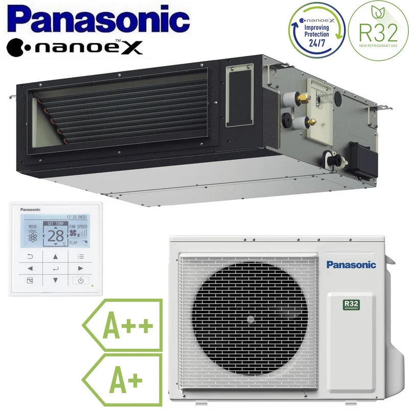 Climatiseur monobloc Panasonic 21 000 BTU 6,0 kW R32 A++ - nouveau câble flexible pour installation horizontale ou verticale