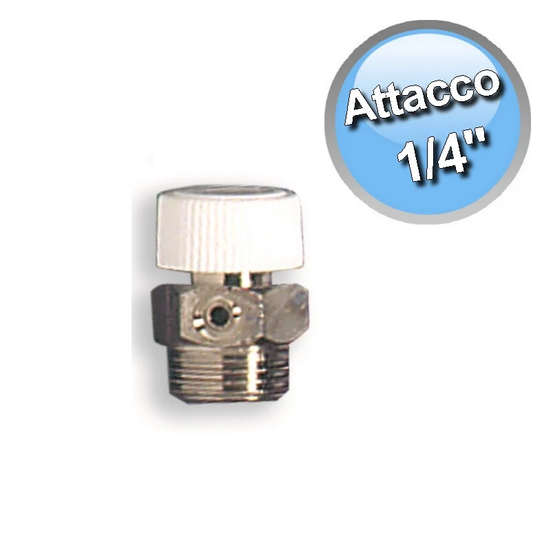 Valve de purge d'air de radiateur avec volant en plastique de 1/4".