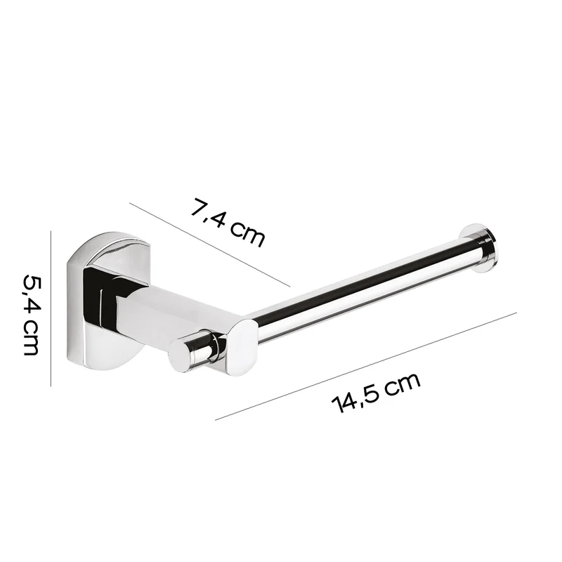 Porte-rouleau de papier toilette en laiton chromé - EDERA GEDY ED24