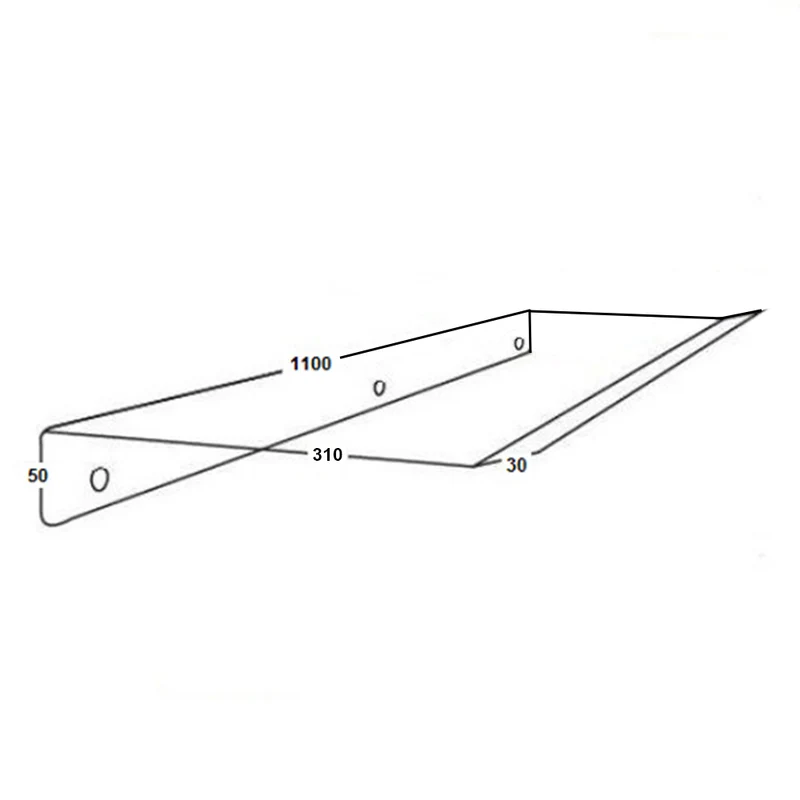 Déflecteur d'air transparent pour climatiseur split 110x31x5 (cm)