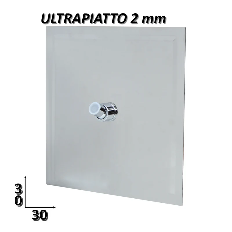 Pommeau de douche carré ultra-mince en acier inoxydable de 30 x 30 cm
