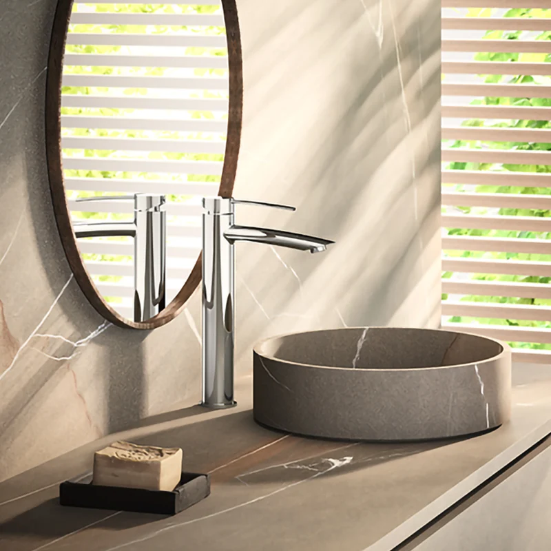 Mitigeur de lavabo allongé sans bonde BERRY BR081 CR