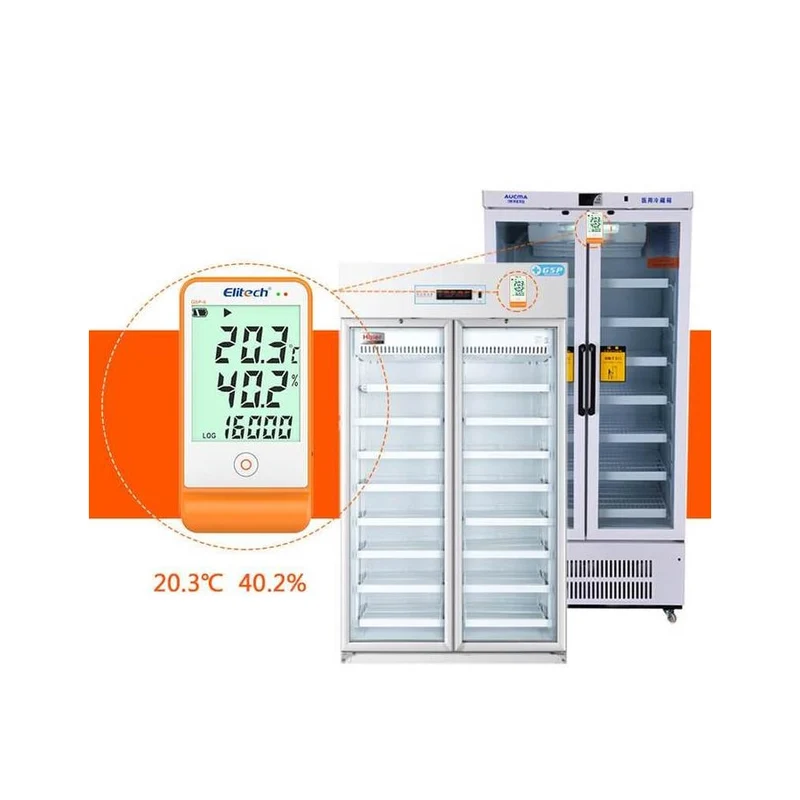 Enregistreur de données de température et d'humidité à 16 000 points pour la chaîne du froid frigorifique