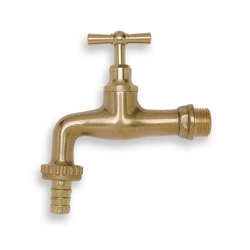 Robinet de fontaine rétro 1/2" en laiton poli - Raccord de tuyau