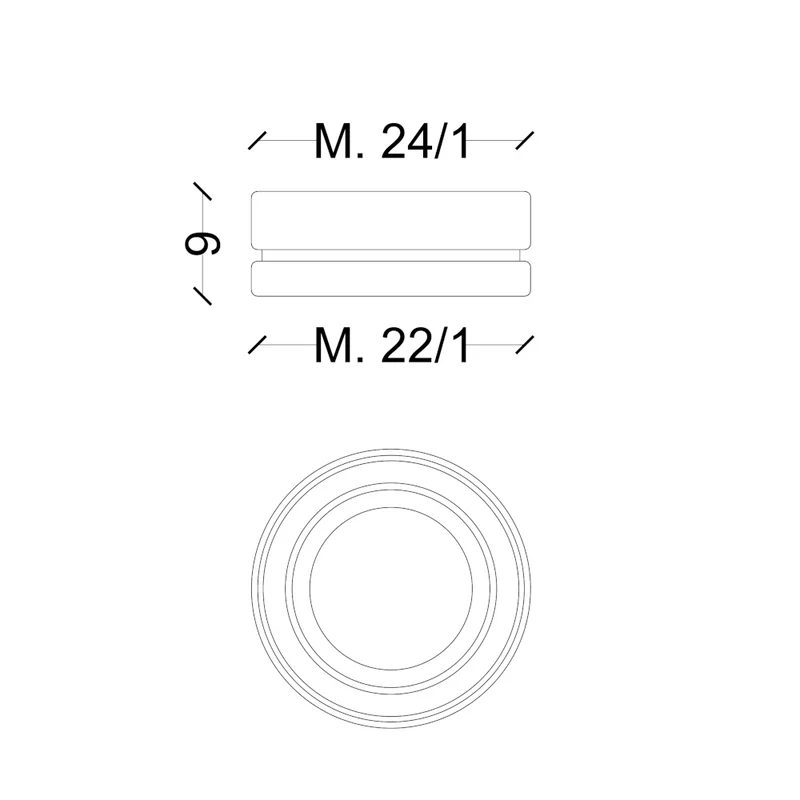 Raccords en laiton chromé 24/1 x 22/1 mm - réduction d'aérateur