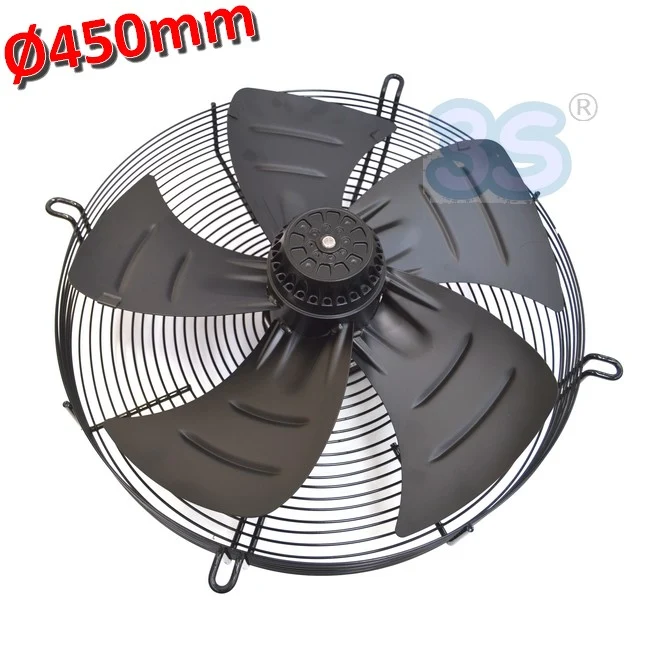 Ventilateur axial Ø 450 mm 230 W 220 V - avec moteur et grille