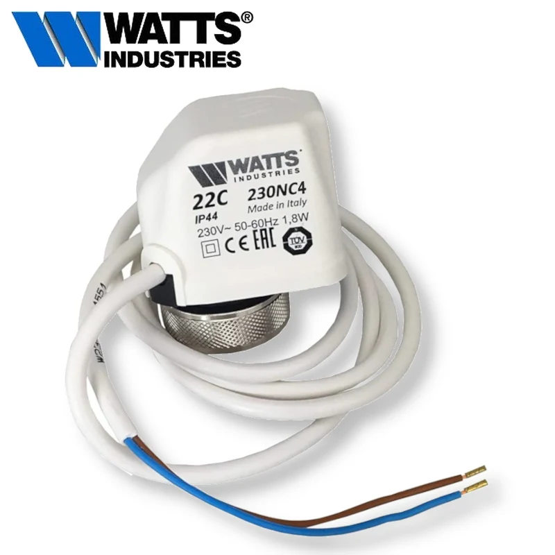 Actionneur électrothermique compact Watts Cazzaniga 22C 230V nc 4 fils