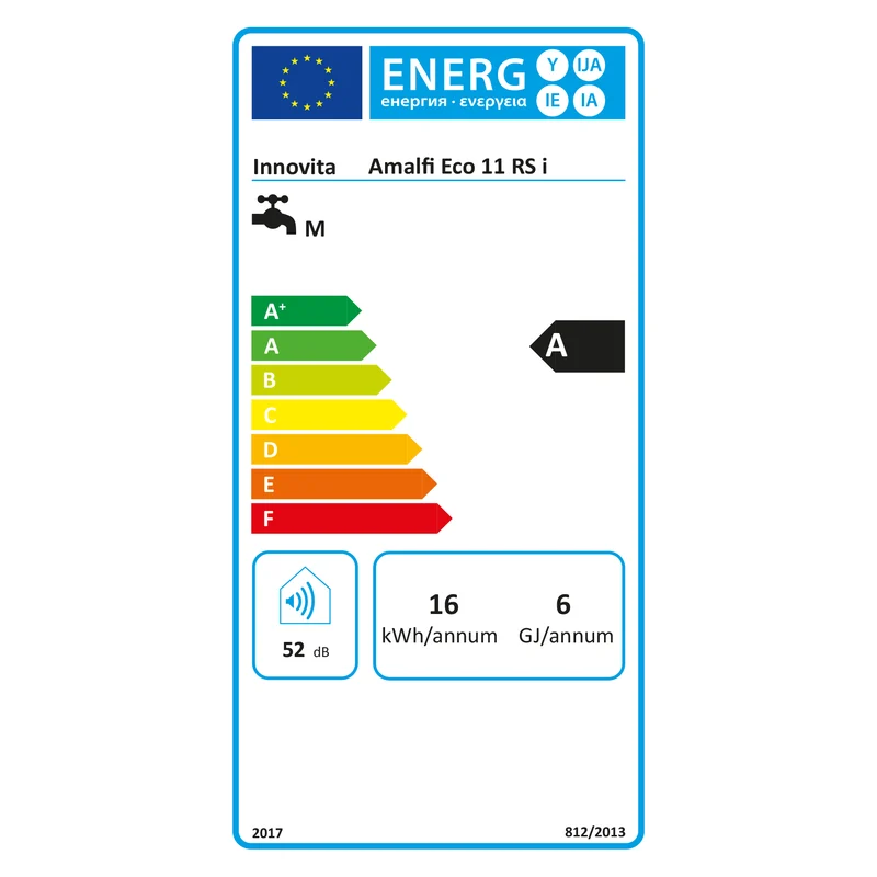 INNOVATION AMALFI ECO 11 RS i - Méthane - Chauffe-eau instantané à gaz 11 L à faibles émissions de NOx avec chambre étanche