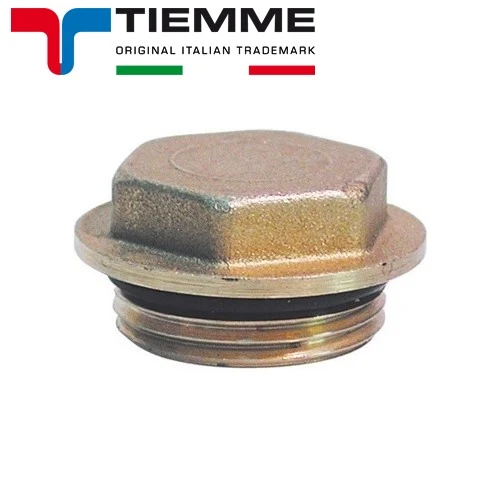 Bouchon mâle 3/4'' avec joint torique pour collecteur d'eau chaude TIEMME