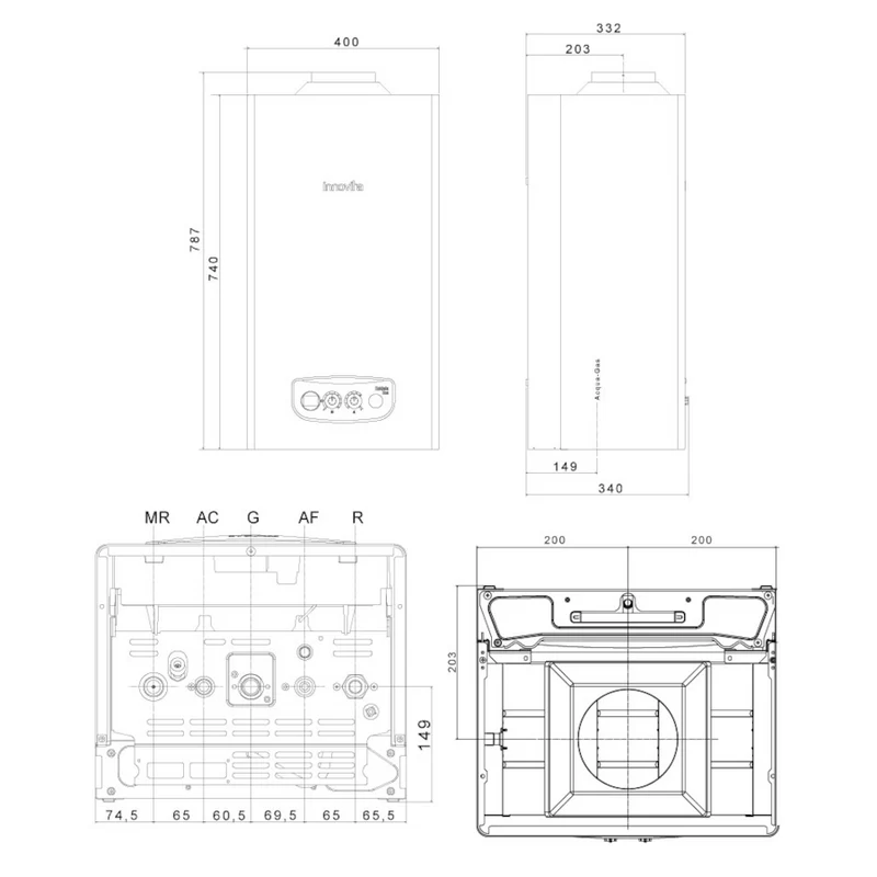 INNOVITA ECO 24 MTN - Chaudière à méthane à rinçage ouvert de 24 kW à faibles émissions de NOx