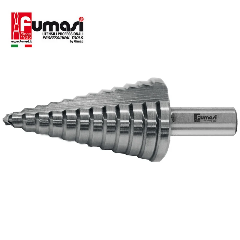 Fraise conique étagée Fumasi pour trous étagés de 4 à 20 mm en acier HSS