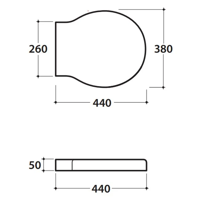 Abattant WC original à fermeture amortie pour cuvette 50 cm Ceramica Globo en résine thermodurcissable enveloppante - SB022BI