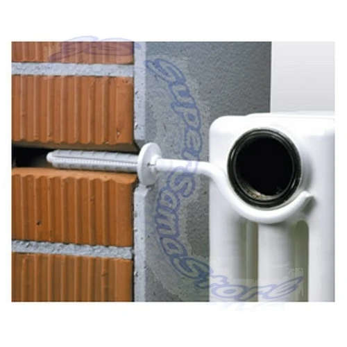Paire de supports de fixation blancs pour radiateur tubulaire à 2 colonnes - D.60 L.200 mm