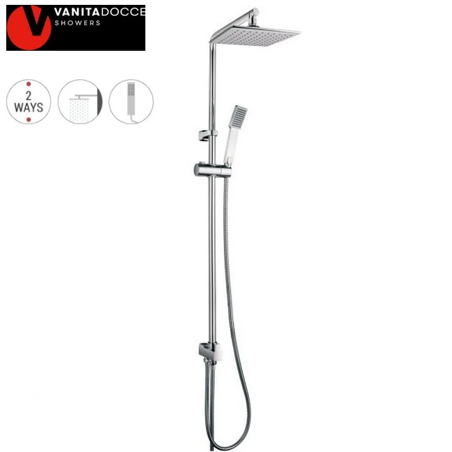 Colonne de douche MERCURIO avec inverseur et pommeau de douche 20x20 cm