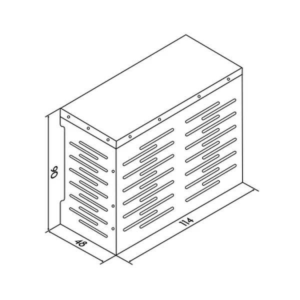 Cache-climatiseur design KLIMAKOVER K-114W, 114 x 90 x 48 cm, blanc, en aluminium, pour unités extérieures
