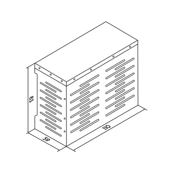 Cache-climatiseur design KLIMAKOVER K-110W, 110 x 83 x 59 cm, blanc, en aluminium, pour unités extérieures