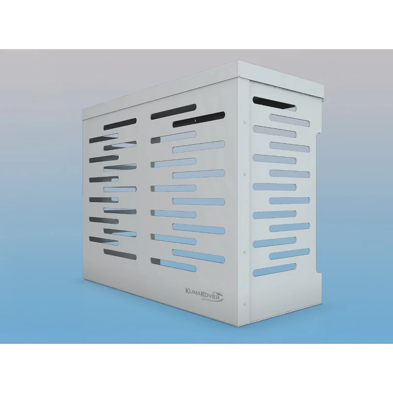 Cache-climatiseur design K-900S 90x70x45 cm argent en aluminium pour unités extérieures