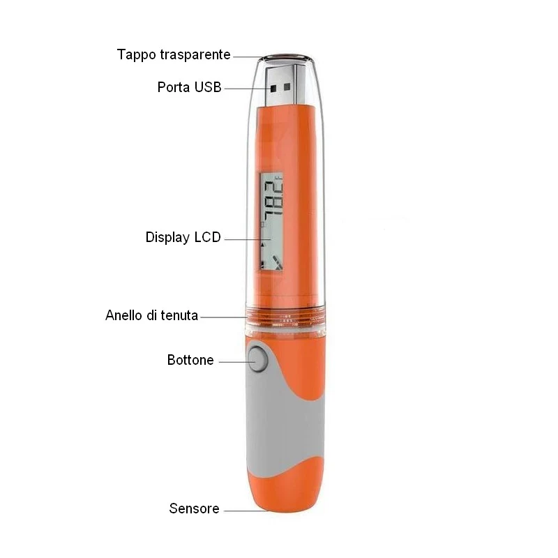 Stylo enregistreur de données portable Elitech RC-51 USB pour l'enregistrement des données de température