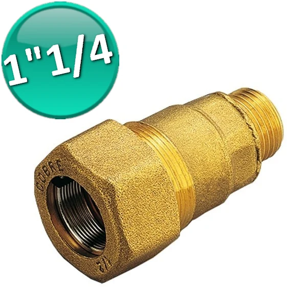 Raccord à compression en laiton 1''1/4" pour tuyaux en fer et en acier - Série TIEMME 1590