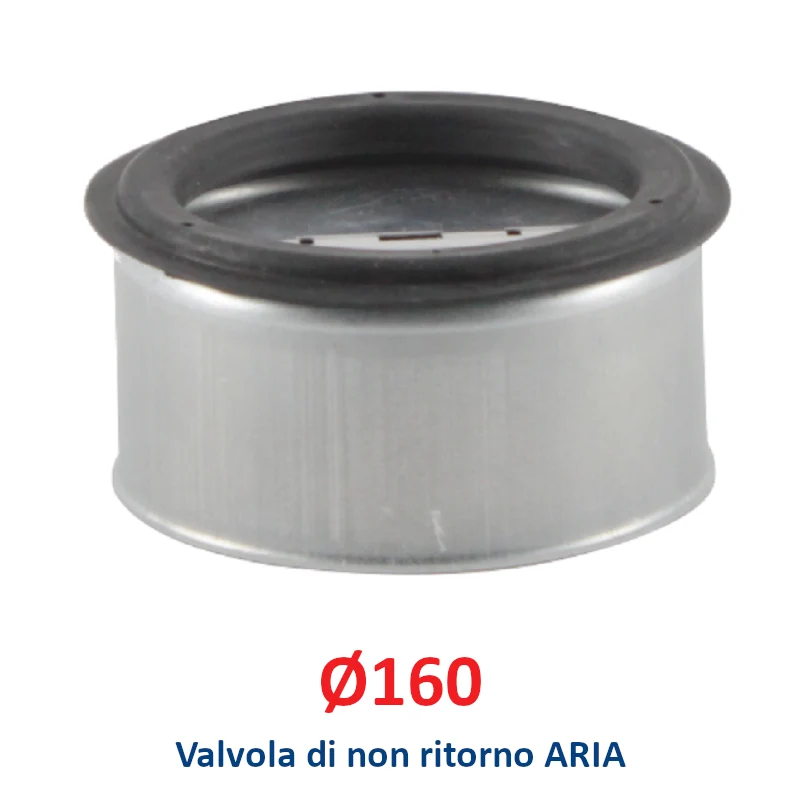 Clapet anti-retour de 160 mm de diamètre pour tuyaux d'air chaud et froid flexibles et rigides
