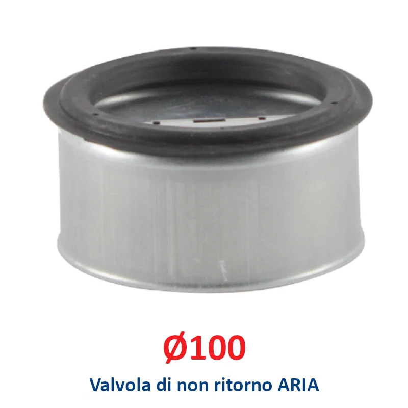 Clapet anti-retour de 100 mm de diamètre pour tuyaux d'air chaud et froid flexibles et rigides
