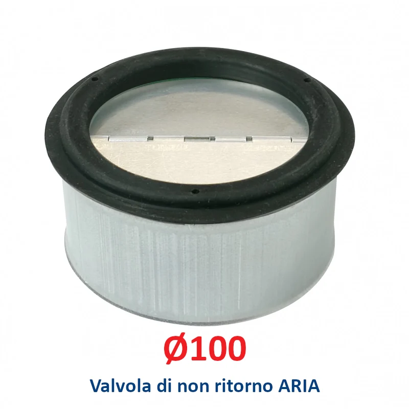 Clapet anti-retour de 100 mm de diamètre pour tuyaux d'air chaud et froid flexibles et rigides