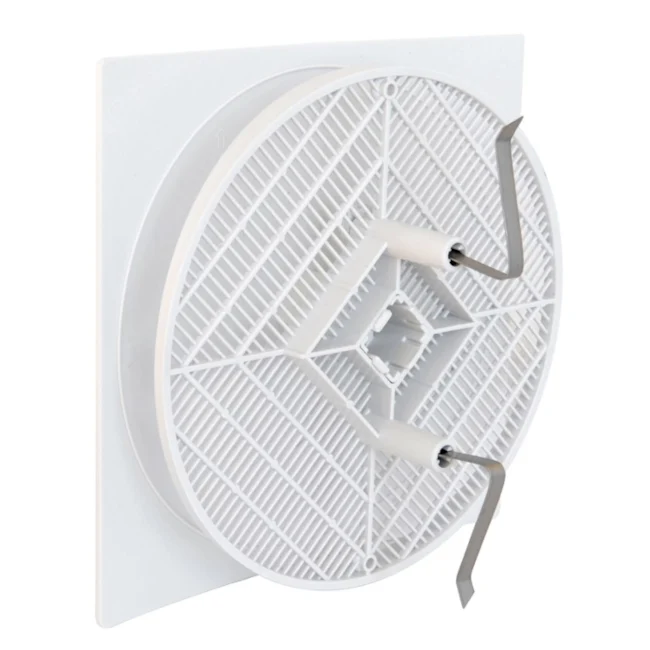 Grille de ventilation carrée esthétique 166 x 166 mm, pour trou Ø 80/125 mm BLANC