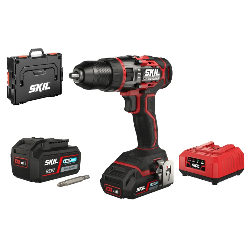 Perceuse à percussion sans balais SKIL 3070 HL, batterie 18 V 4,0 Ah avec coffret L-BOXX
