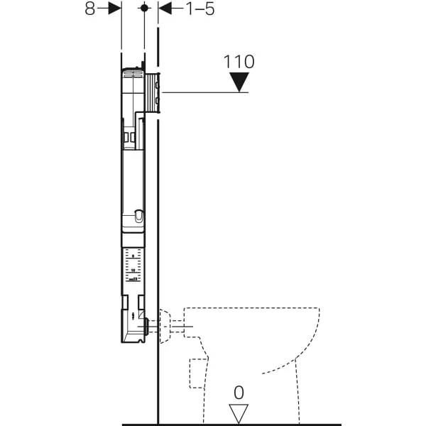 Réservoir de toilette encastré GEBERIT SIGMA 8
