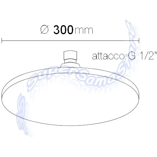 Pommeau de douche rond Ø 30 cm - 5 jets séparés