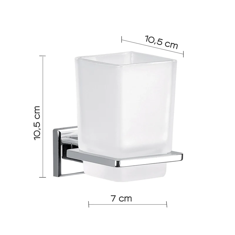 Porte-brosse à dents en verre GEDY COLORADO