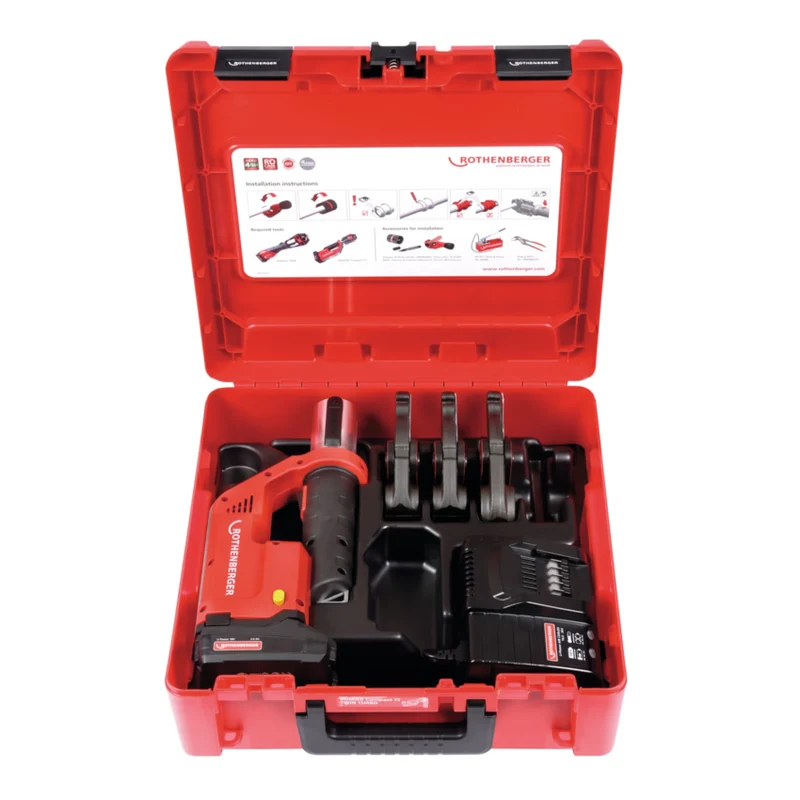Presse Rothenberger Romax Compact TT-Set à 3 mâchoires TH16-20-26, 1x2Ah, UE