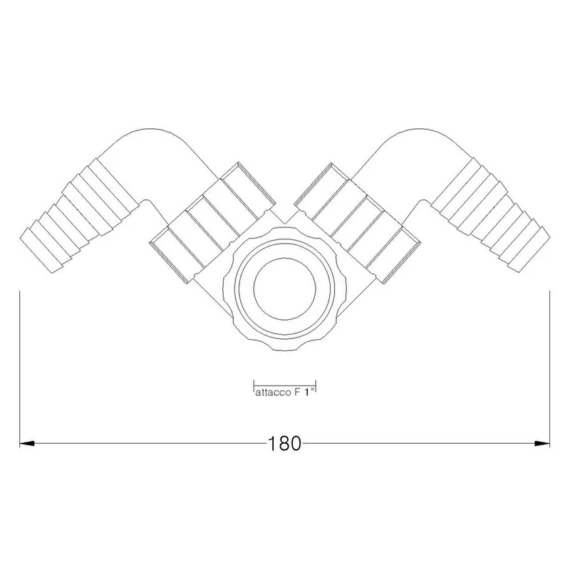 Raccord d'évacuation double pour lave-linge et lave-vaisselle avec raccord pivotant de 1 pouce.