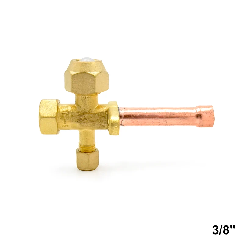 vanne avec prise de service et rubinetto 3/8'' unité externe climatisationzatore