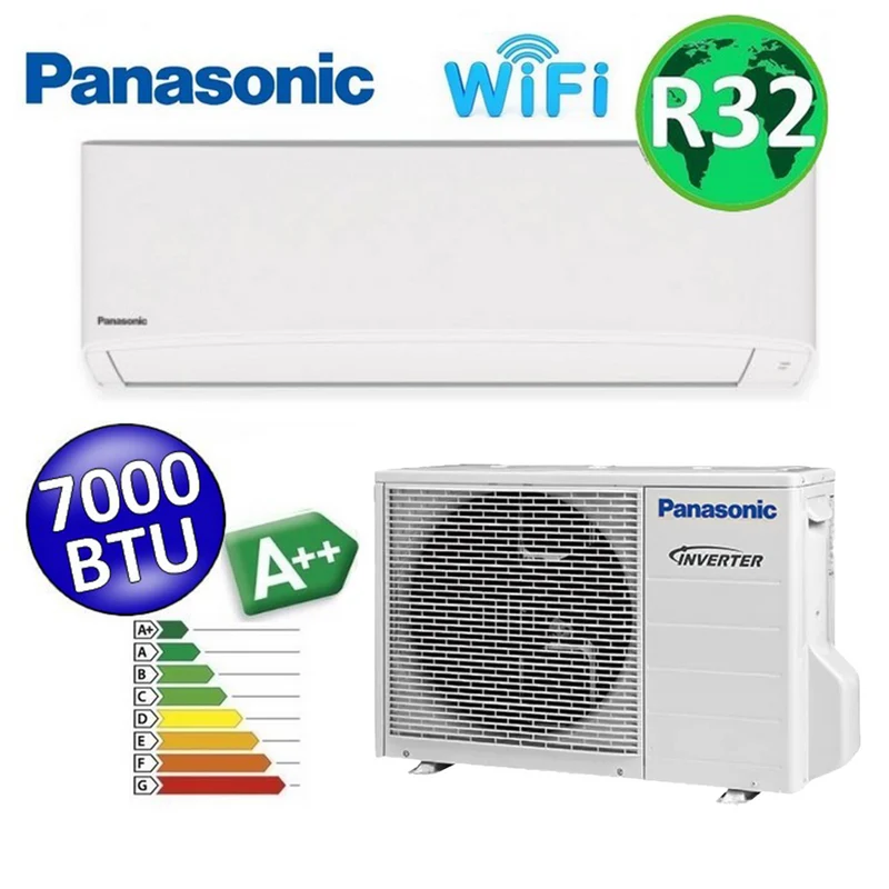 Climatiseur split monobloc ultra-compact série TZ R32 PANASONIC 7000 BTU A++ avec WiFi et NanoeX