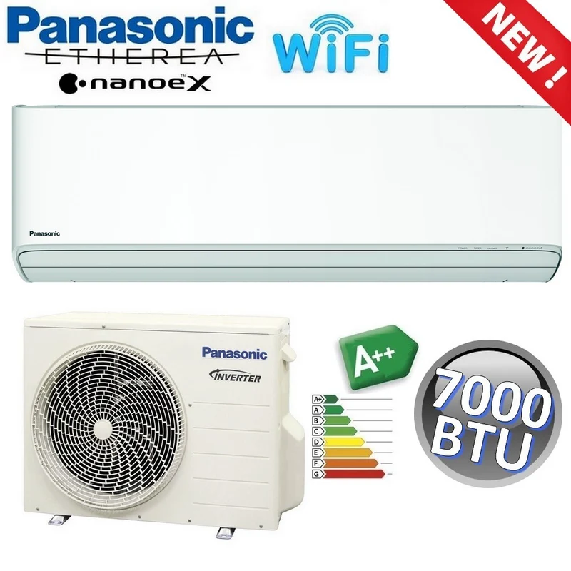 Climatiseur split Panasonic ETHEREA blanc R32 7000 BTU A++ avec Wi-Fi
