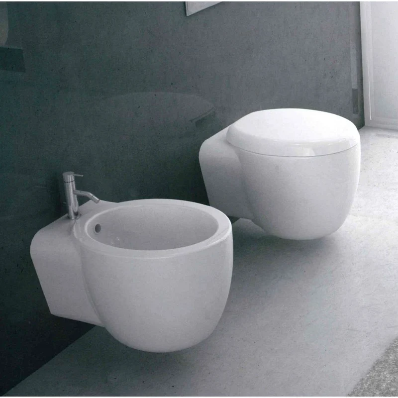 WC suspendu avec siège et bidet - Modèle MINI 9.0