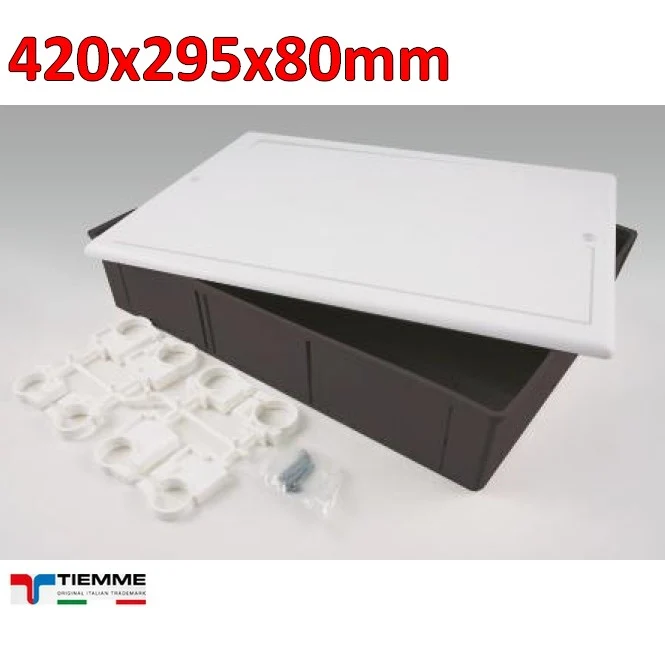 Boîte de collecte universelle intégrée 420 x 295 x 80 mm avec couvercle et fixations