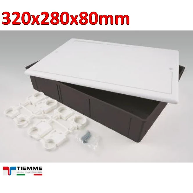 Boîte de collecte universelle intégrée 320 x 280 x 80 mm avec couvercle et fixations
