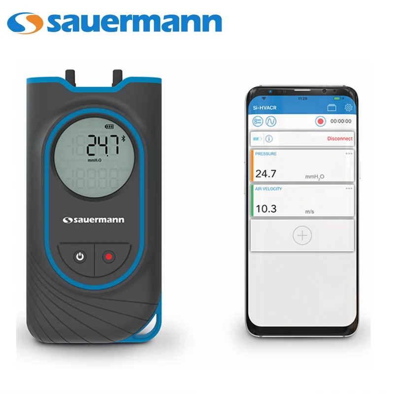 SAUERMANN Si-PM3 - Micromanomètre numérique sans fil à pression différentielle