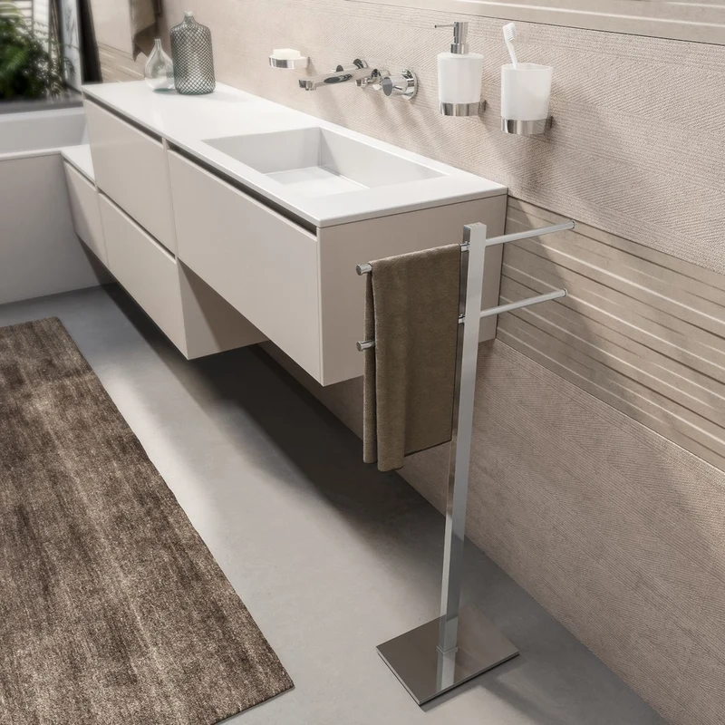 Colonne de salle de bain TOBIA 713113 GEDY avec 2 porte-serviettes coulissants