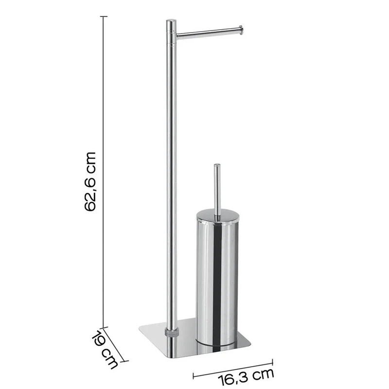 Porte-rouleau de papier toilette et support pour brosse de toilette - ARTÙ 113213 GEDY