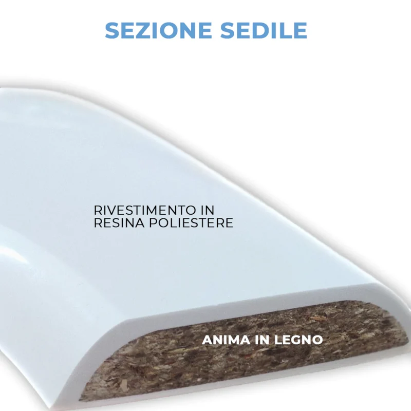 Abattant compatible avec les toilettes suspendues GEMMA 2 DUE en blanc Dolomite, modèle européen avec charnières en acier.