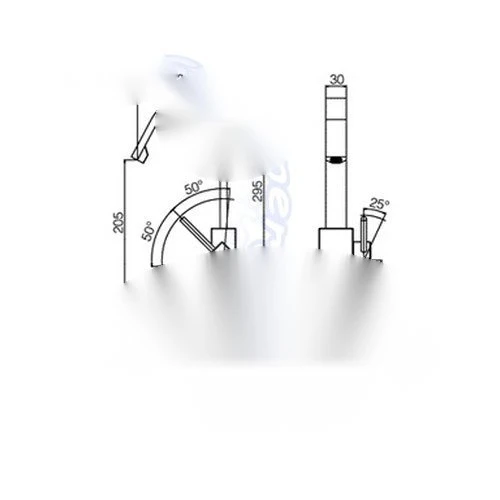 LEA878 CR LEVEL PAFFONI mitigeur lavabo - bec plat orientable