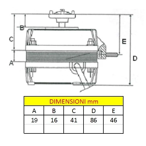 Moteur pentavalent 7W pour ventilateur électrique de compresseur de réfrigérateur