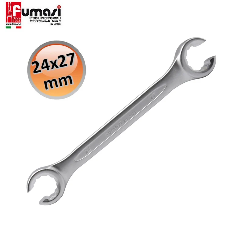 Clés plates Fumasi 24 et 27 mm pour raccords hydrauliques - chrome vanadium