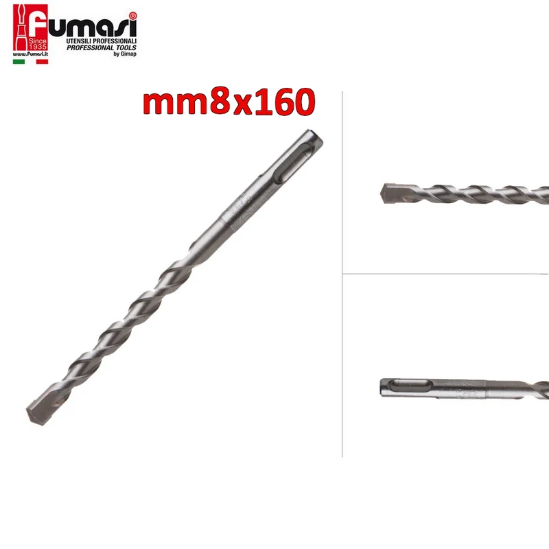 Foret SDS-PLUS 8 mm x 160 mm pour perçage du béton et de la maçonnerie